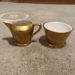 China milk pitcher and sugar bowl by Pickard.